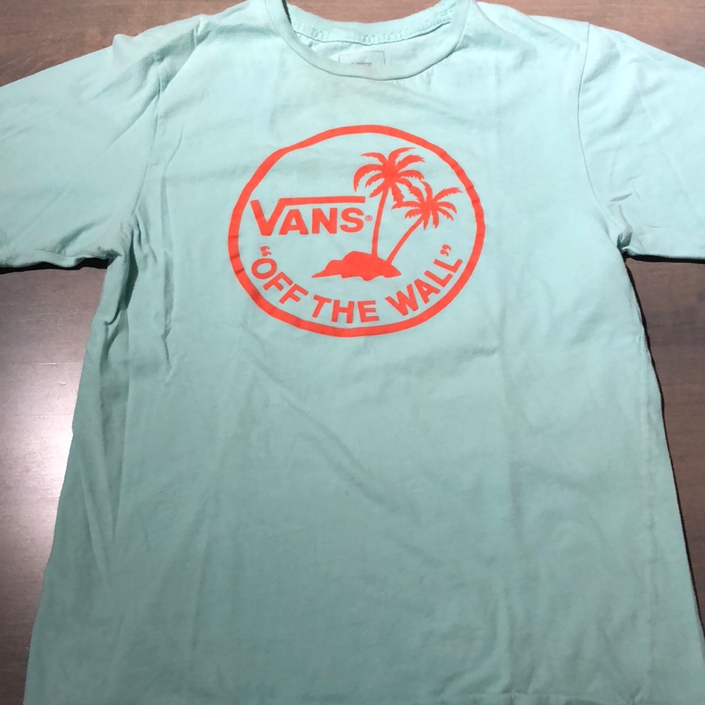 Vans t-shirt mint green and orange